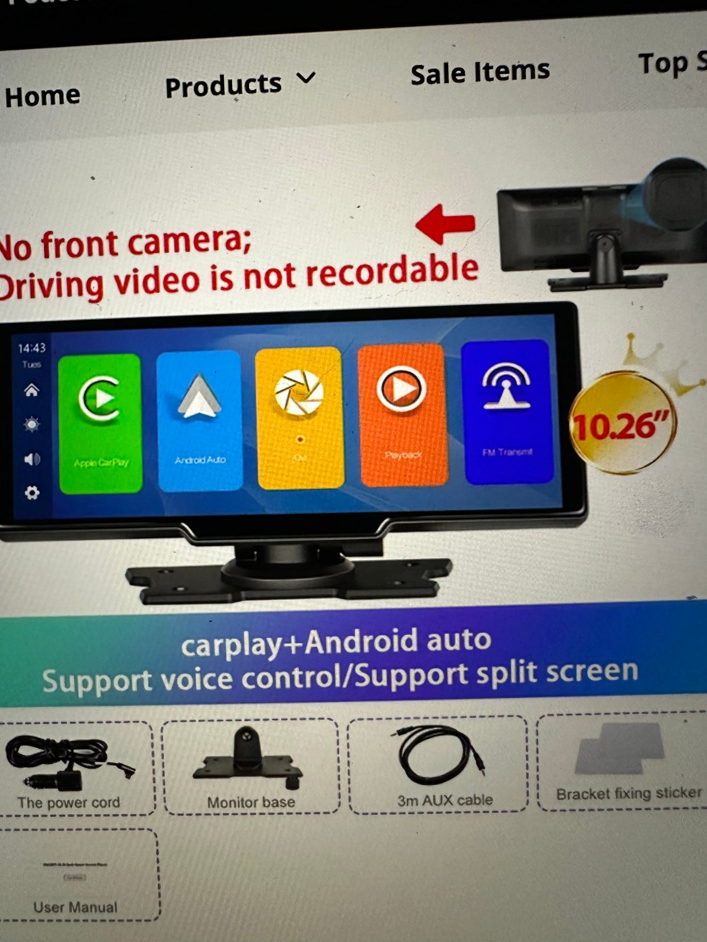 Podofo 10.26’ Car Digital Display System