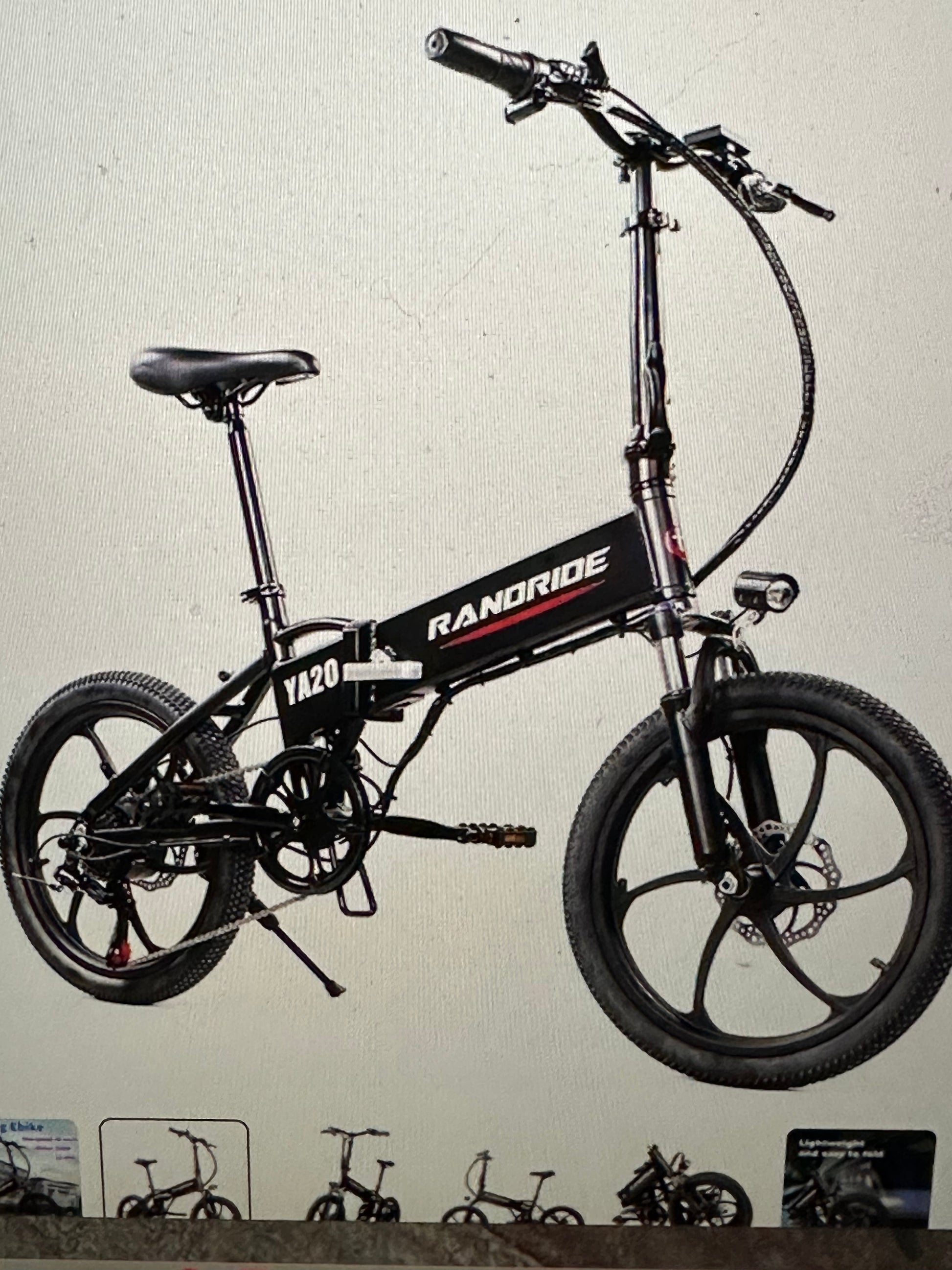 Randride Ya20 Foldable Ebike 500W Motor 12.8Ah Urban Bicycle Adult Male And Female Electric Bike