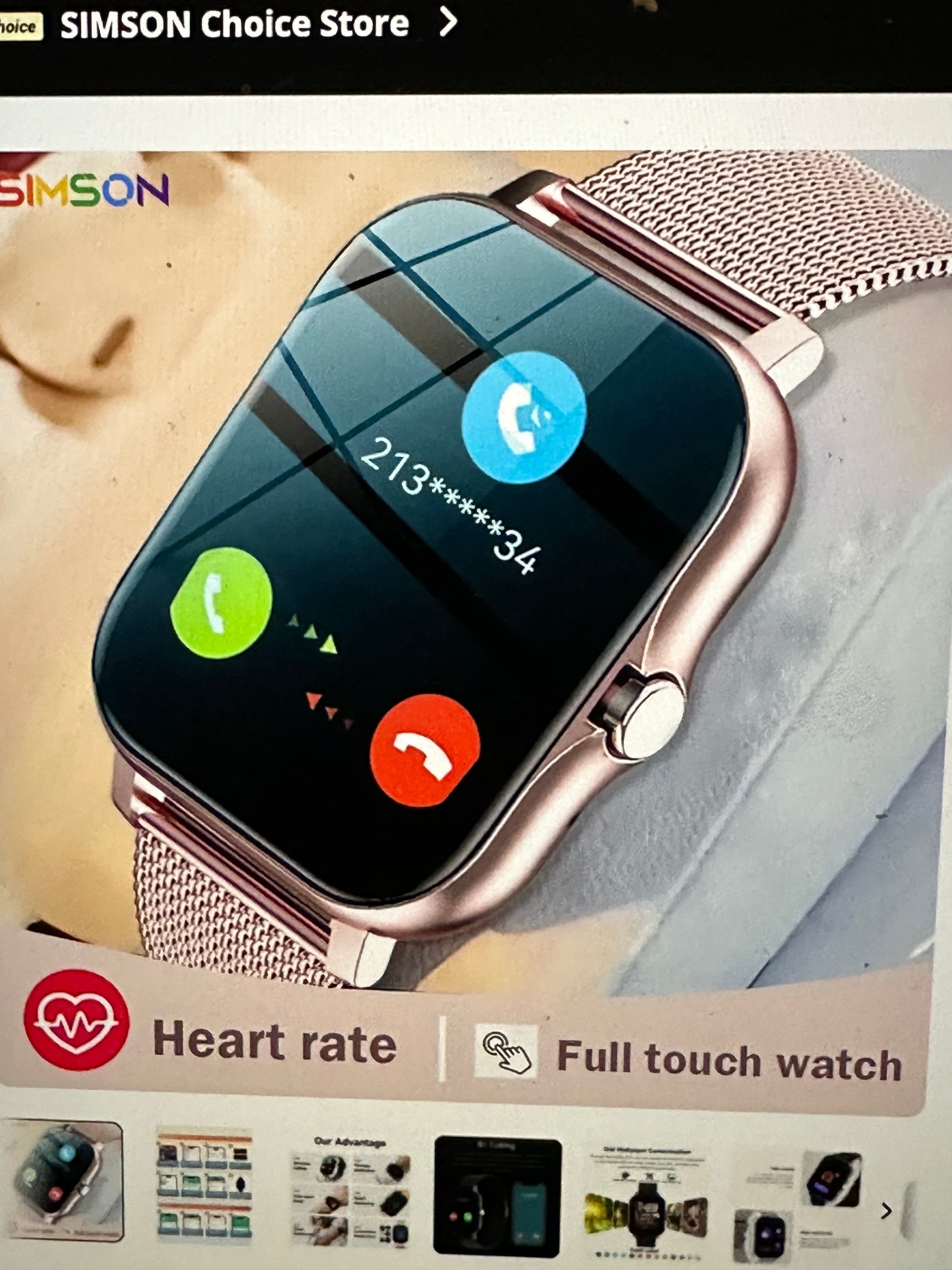 2023 New Smartwatch Android Phone 1.44’ Color Screen Full Touch Custom Dial Smart Watch Women