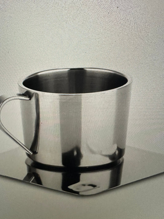 Household Stainless Steel Coffee Tea Cup With Saucer Spoon Coffee Cup